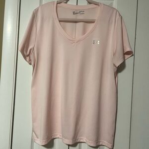Under Armour Women's Light Pink V-Neck Tee